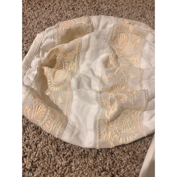 Free People Ivory Knit Top Rock With It Embroidered off Shoulder Size : med - Picture 4 of 7